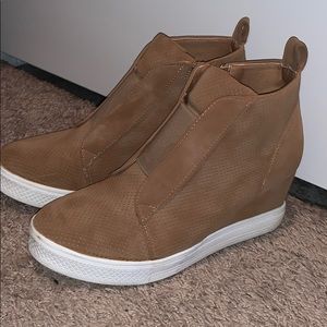Tan Sneaker Wedge